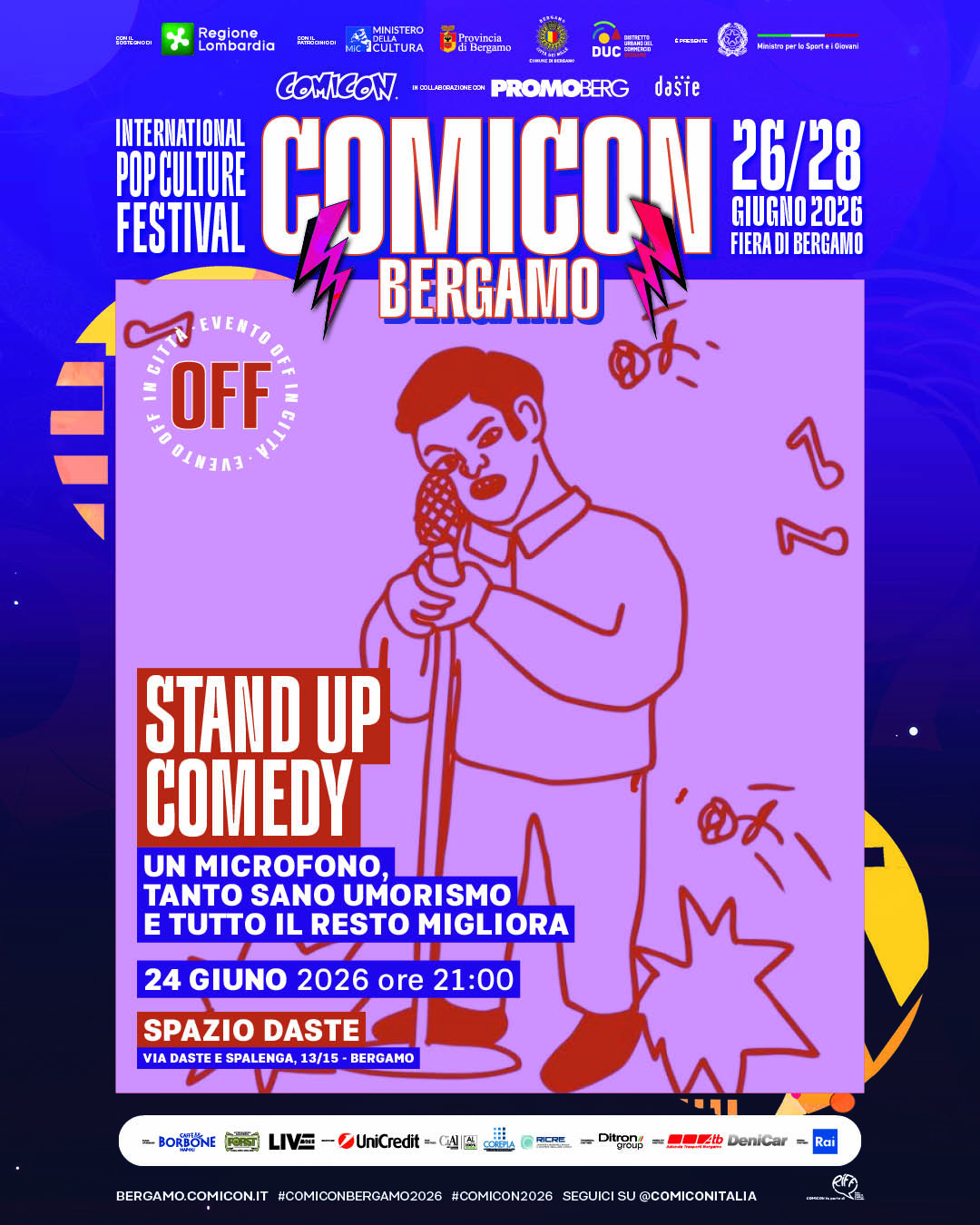 STAND UP COMEDY - Un microfono, tanto sano umorismo e tutto il resto migliora